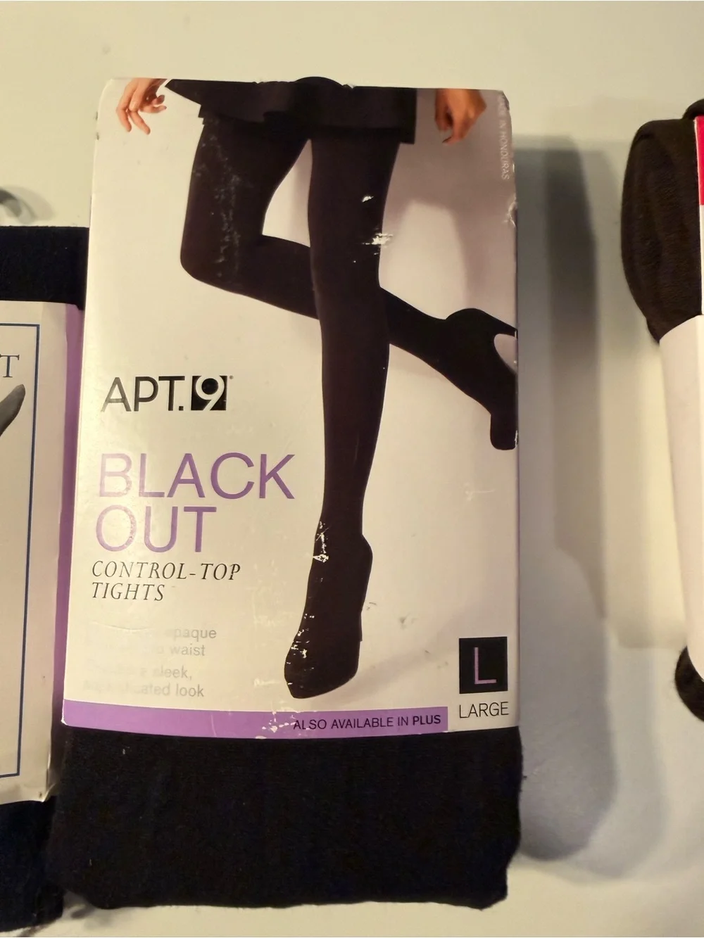 pantyhose lot Large, Karen Scott, Apt 9 Black Out, No Nonsense Brush
